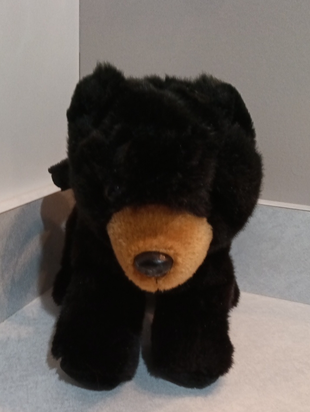 Vintage brown plush bear by UNIPAK with embroidered tag
